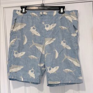 Boys shorts husky 18-20 lands end shark print